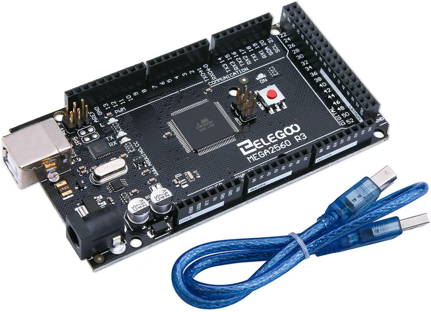 ELEGOO Mega 2560 R3 Board ATmega2560 ATMEGA16U2 + USB Cable Compatible with Arduino
