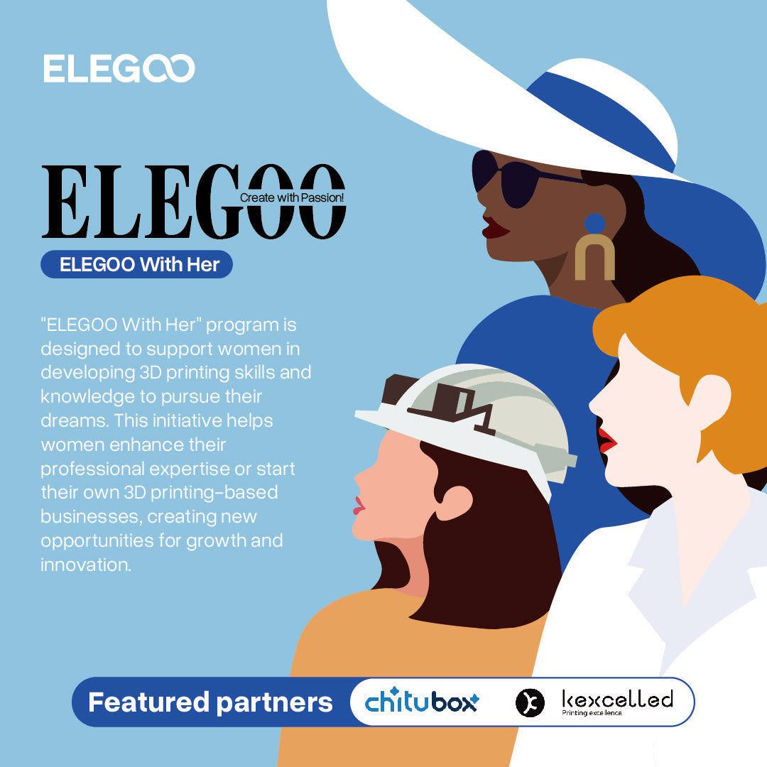 Elegoo Launches "ELEGOO With Her" Program at Formnext 2024,Empowering More Women into 3D Printing