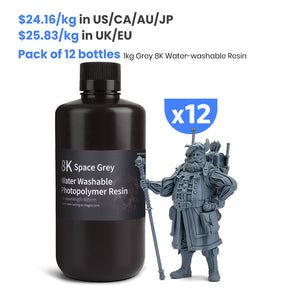 8K Water-washable Resin Grey 12KG