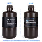 ELEGOO 8K Standard Photopolymer Resin 1kg New And Old Packaging