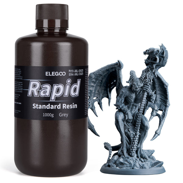 ELEGOO Resina lavabile ad acqua, 405 nm, stampante 3D Rapid Resin per LCD  UV polimerizzazione, fotopolimero, stampante 3D, 2 kg, grigio : :  Commercio, Industria e Scienza