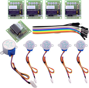 ELEGOO 5 Sets 28BYJ-48 ULN2003 5V Stepper Motor + ULN2003 Driver Board Compatible with Arduino